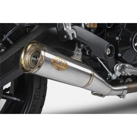 Echappement Zard Zuma Logo et embout Inox Satiné Ducati 800 SCRAMBLER 2021