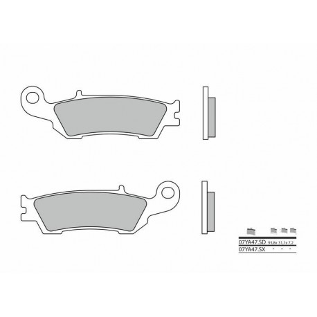 Plaquettes De Frein moto métal fritté Brembo 07YA47SD