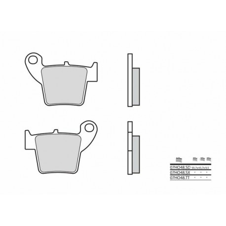 Plaquettes De Frein moto métal fritté Brembo 07HO48SX