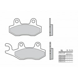 Plaquettes de frein moto BREMBO 07SU12SP métal fritté