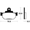 Plaquettes de frein moto TECNIUM organique MA82 1