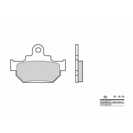 Plaquettes de frein moto BREMBO carbone céramique 07SU0808