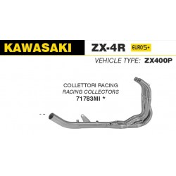 Collecteur racing d'Echappement ARROW KAWASAKI ZX-4R 2024