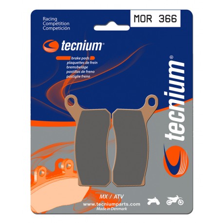 Plaquettes de frein Racing MX/Quad métal fritté TECNIUM MOR366