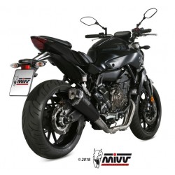 Ligne d'Echappement MIVV DELTA RACE position haute YAMAHA MT-07 2014-2024