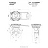 Support de smartphone moto QUAD LOCK fixation rétroviseur 1