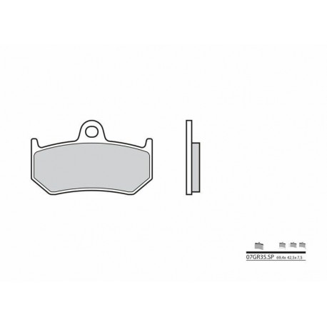 Plaquettes de frein métal fritté moto BREMBO 07GR35SP