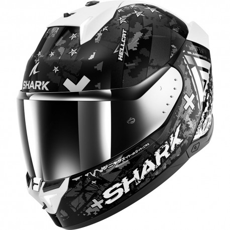 Casque Moto Intégral SHARK SKWAL I3 Blanc - LEDs Intégrées, Feux Stop Actifs, Homologation UNECE 22-06, Confort Best Fit, Taille L
