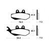 Plaquettes de frein TECNIUM Maxi Scooter métal fritté MSS189 1