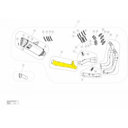 Tube de liaison echappement AKRAPOVIC SUZUKI GSX 1340 R HAYABUSA 2021-2024