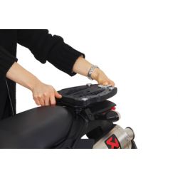 Platines d'adaptation ALU-RACK TOP-CASE SHAD,TRAX,GIVI,KAPPA,HEPCO BECKER et KRAUSER Platine topcase T-RAY SW-MOTECH 28L A 36L