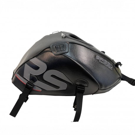 Tapis de reservoir BAGSTER TRIUMPH 1200 SPEED TRIPLE 2021-2024 Noir / déco et liseret rouge