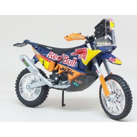 Miniature moto BURAGO KTM 450 RALLY DAKAR RED BULL