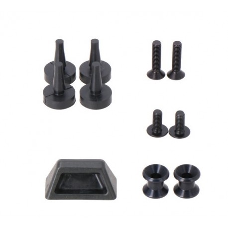 Kit d'adaptation pour porte-bagages ADVENTURE-RACK. Noir. Pour support DUSC sur ADVENTURE-RACK