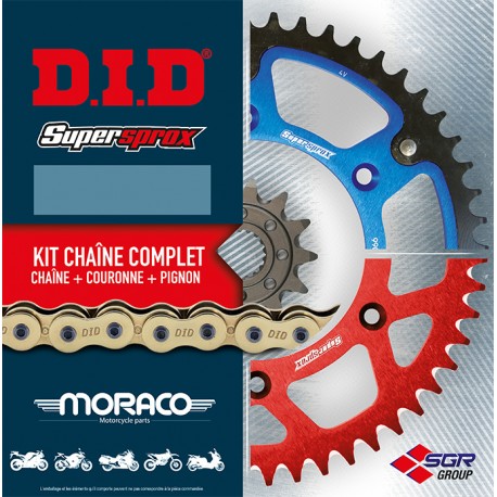 Kit Chaine moto DID Bi-mat rouge YAMAHA 250 YZF FANTIC 250 XXF