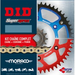 Kit Chaine moto DID bi matiere rouge GAS GAS 125 MCHUSQVARNA 125 TC KTM 125 SX