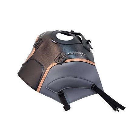 Tapis de reservoir BAGSTER YAMAHA TRACER 9 GT +2021-2024 NOIR / ORAGE / DÉCO NOISETTE