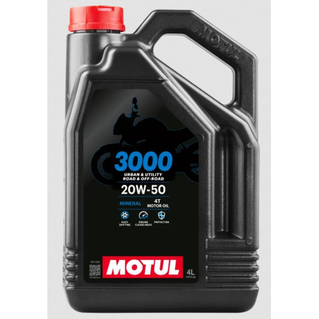 Huile MOTUL 3000 MINERAL 20W50 4 litres