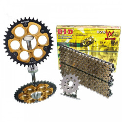 Kit Chaine STEALTH DID moto Aprilia 1200 Caponord Couronne Bi matière