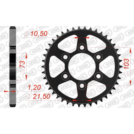 Couronne de transmission moto Ducati 1160 MULTISTRADA V4 2021-2024 1160 DIAVEL V4 2024