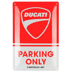 plaque metal moto DUCATI PARKING ONLY