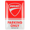 plaqus metal moto DUCATI PARKING ONLY 0