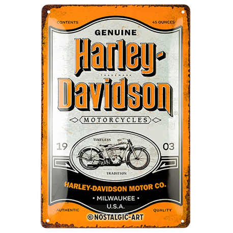 plaqus metal moto HARLEY DAVIDSON MOTORCYCLES