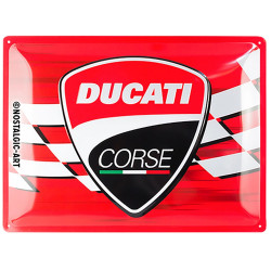plaque metal moto DUCATI CORSE