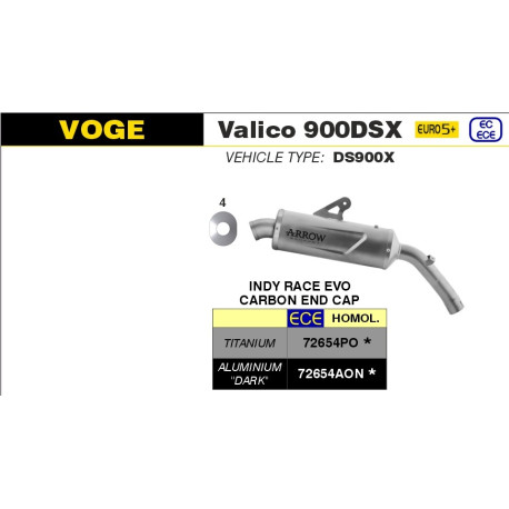 Echappement ARROW INDY RACE VOGE VALICO 900 DSX 2024