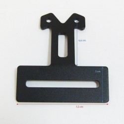Support de catadioptre ERMAX universel alu noir.