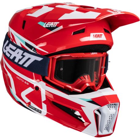 Casque Moto Cross LEATT Kit Moto 3.5 V25 avec masque Vizion 3.5 offert