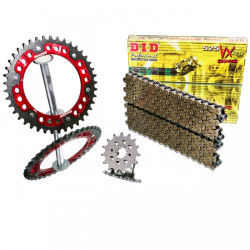 Kit Chaine moto DID Bi-mat rouge YAMAHA 250 WRF 250 YZF FANTIC 250 XEF