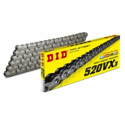 Chaine moto D.I.D 520VX3 X-Ring 520 X 126 maillons