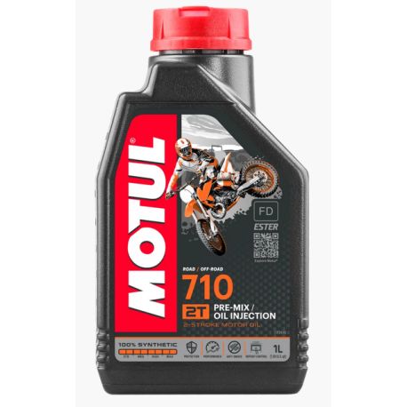 Huile 100% synthetique MOTUL 710 2 temps 1 Litre