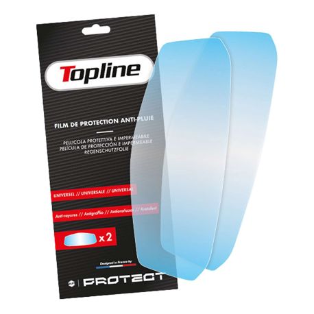 Films TOPLINE Super hydrophobes universels pour écran de casque moto