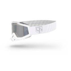Masque moto cross UP DESIGN Bold BLANC SNOW écran miroir