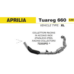 Collecteur racing d'échappement ARROW APRILIA 660 TUAREG 2025