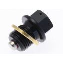 Bouchon de vidange TECNIUM aimantéaluminium noir M16x1.5x14