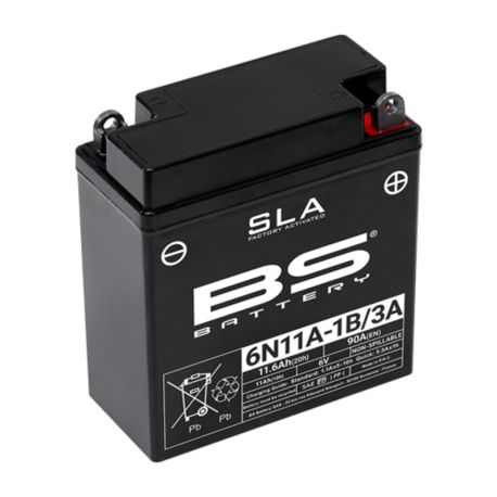 Batterie moto BS BATTERY SLA sans entretien activée usine 6N11A-1B/3A