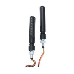 Paire de Clignotants Mototec leds Altara séquentiel avec éclairage de jour