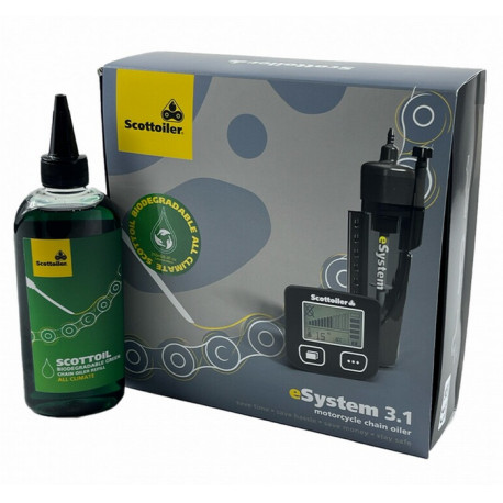 Graisseur de chaîne électronique SCOTTOILER eSystem V3.1 lubrifiant vert biodégradable