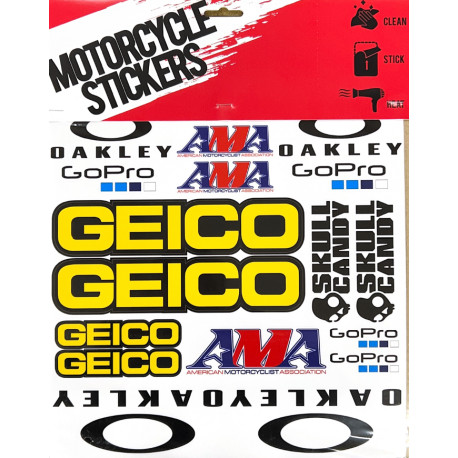 Planche autocollants A4 GEICO