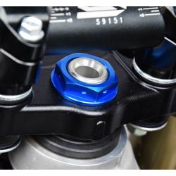 Ecrou de colonne de direction SCAR bleu Kawasaki KX250F KX KX450F