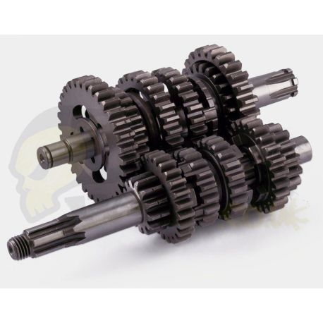 Boite de vitesses standard pour motos équipées d'un moteur 2 temps Derbi EBE, EBS ou D50B de 50 cm³