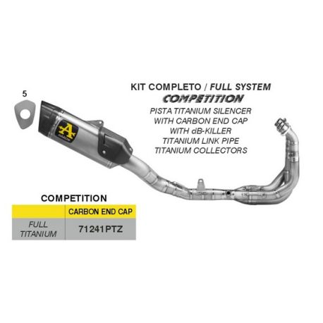 Ligne d'échappement compétition ARROW YAMAHA YZF-R9 2025