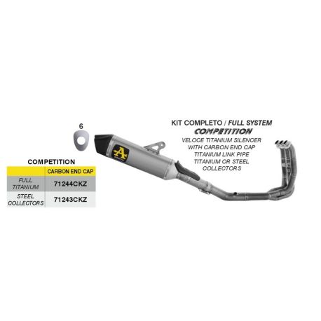 Ligne d'échappement compétition ARROW TRIUMPH DAYTONA 660 2024-2025
