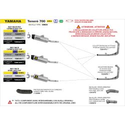 Echappement ARROW INDY RACE embout carbone YAMAHA TENERE 700 2025