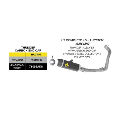 ligne d'Echappement ARROW THUNDER YAMAHA MT-07 2025