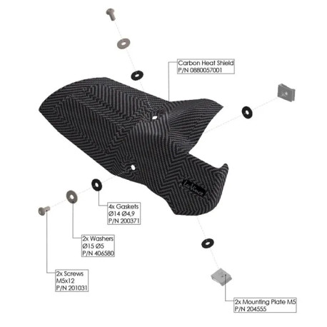 cache pare chaleur LEOVINCE BMW R1300GS / ADVENTURE