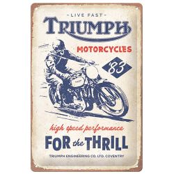 Plaque métal decorative Triumph Motorcycle
